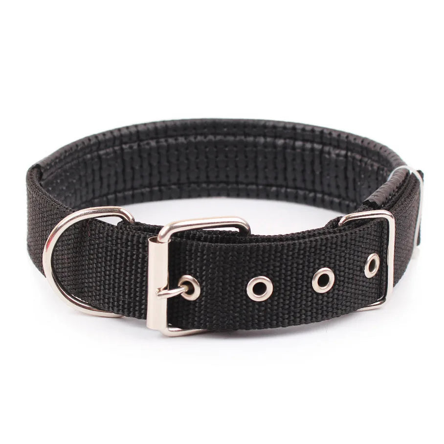 Solid Nylon Dog Collar – Adjustable for Small, Medium & Large Breeds