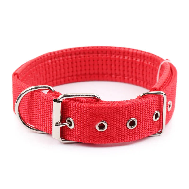 Solid Nylon Dog Collar – Adjustable for Small, Medium & Large Breeds