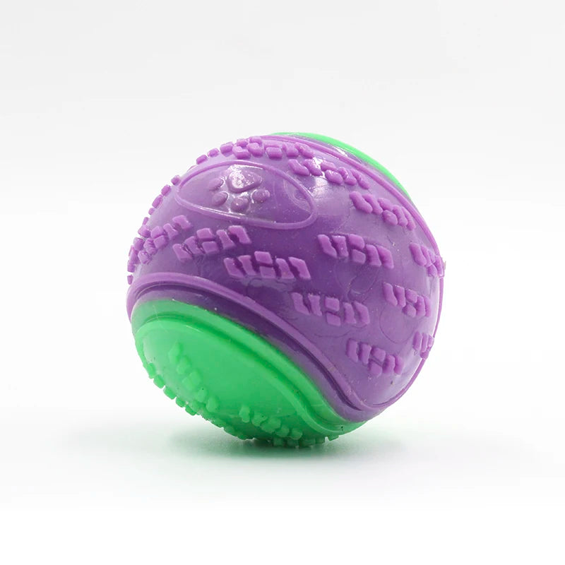 Fetch & Fancy TPR Squeaky Chew Ball – Interactive Dog Toy for Teeth Cleaning, Bite Resistance, and Mental Enrichment