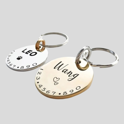 Custom Engraved Pet ID Tag – Collar Charm for Dogs & Cats