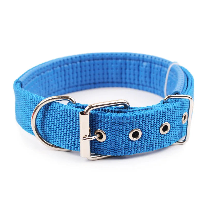 Solid Nylon Dog Collar – Adjustable for Small, Medium & Large Breeds