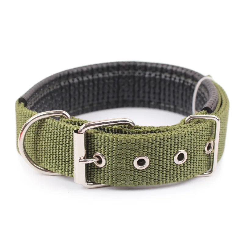 Solid Nylon Dog Collar – Adjustable for Small, Medium & Large Breeds