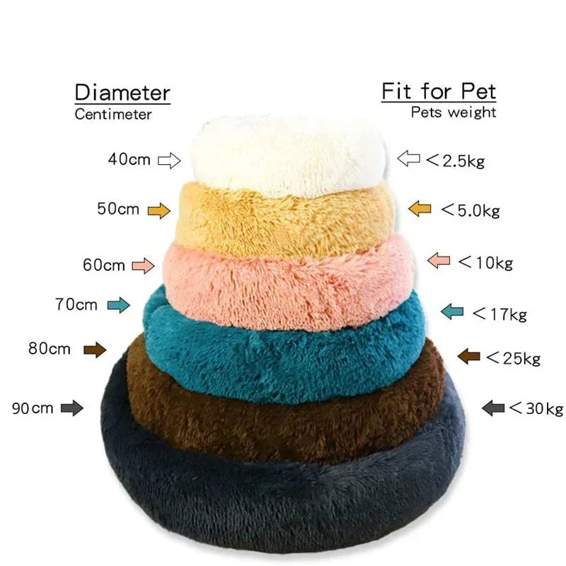 Super Soft Plush Cat Bed – Washable Donut Bed for Deep Sleep & Calming Comfort