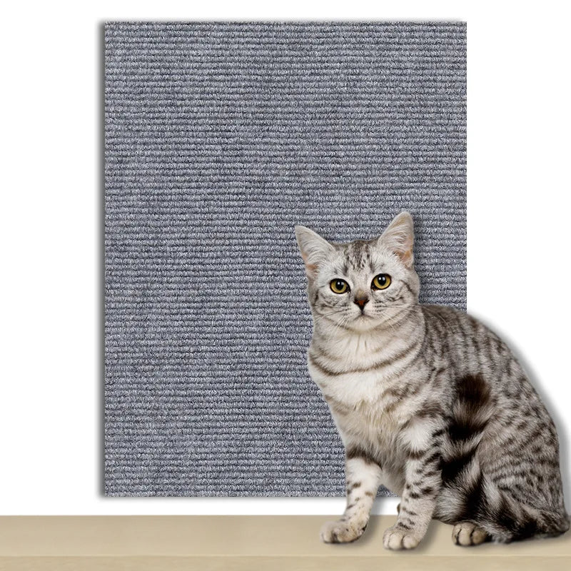 Fetch & Fancy Trimmable Cat Scratcher Sofa Protector – Self-Adhesive DIY Scratch Mat for Furniture, Walls, and Carpet