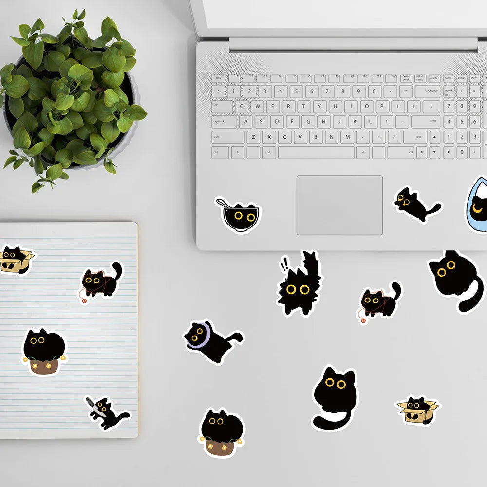 500Pcs Roll of Cute Cat Stickers – DIY, Envelope Seals, Kids Rewards & Stationery Decor