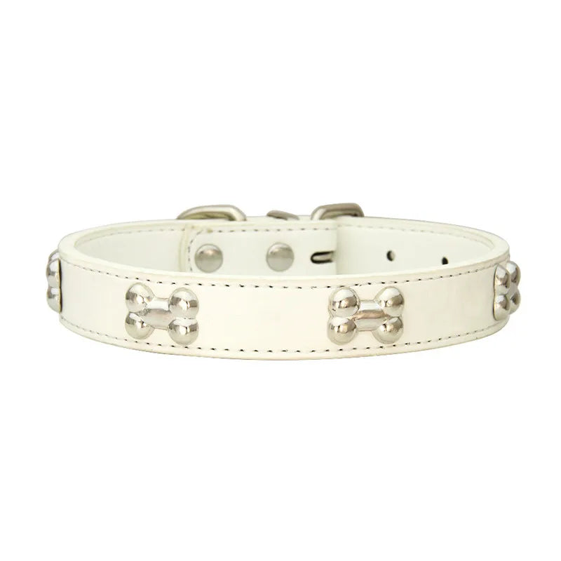 Bone Leather Pet Collar