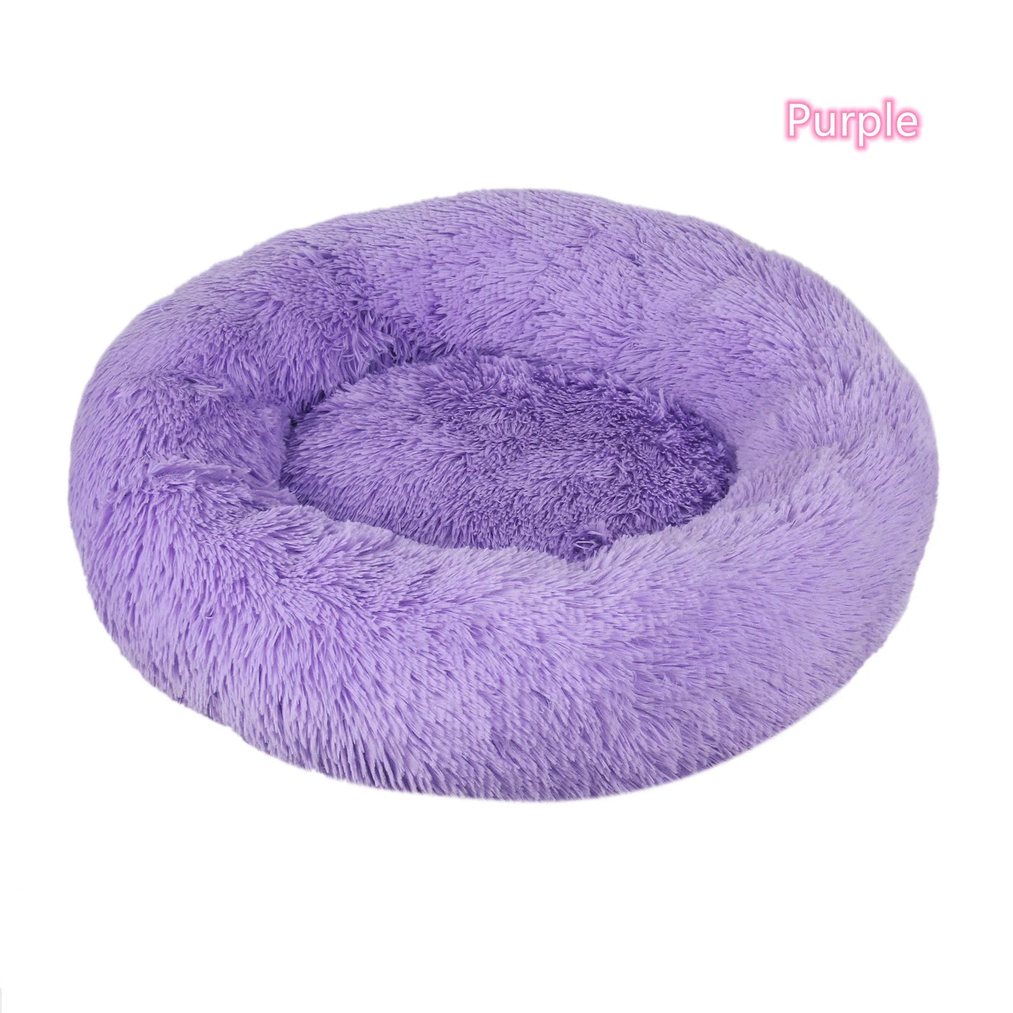 Super Soft Plush Cat Bed – Washable Donut Bed for Deep Sleep & Calming Comfort