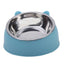 Creative Inclined Cat Bowl – Stainless Steel Feeder for Kittens & Puppies