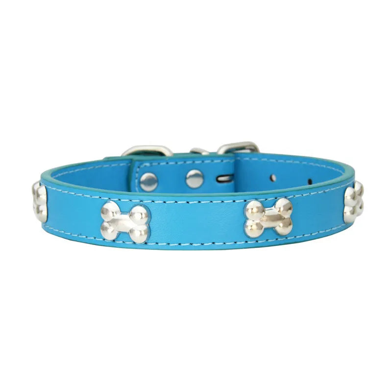 Bone Leather Pet Collar