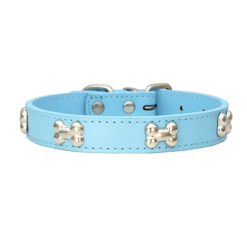 Bone Leather Pet Collar