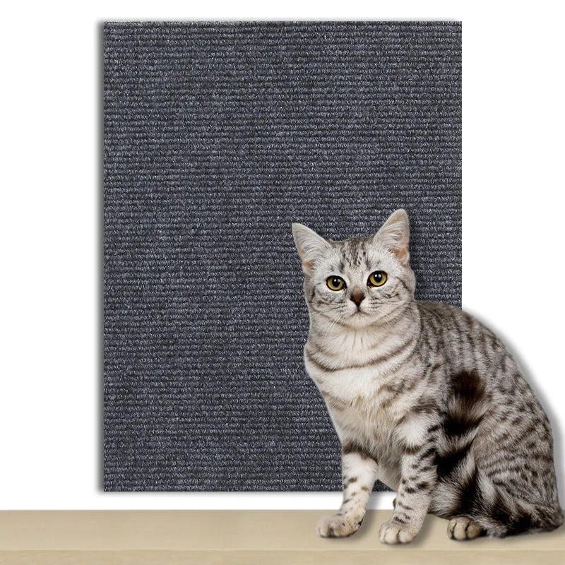 Fetch & Fancy Trimmable Cat Scratcher Sofa Protector – Self-Adhesive DIY Scratch Mat for Furniture, Walls, and Carpet