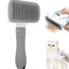 Pet Grooming Brush – Hair Remover Comb for Dogs & Cats with Anti-Slip Handle & Massage Tips