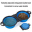 2-in-1 Foldable Pet Travel Bowl – Dual Feeding & Drinking Bowl for Dogs & Cats
