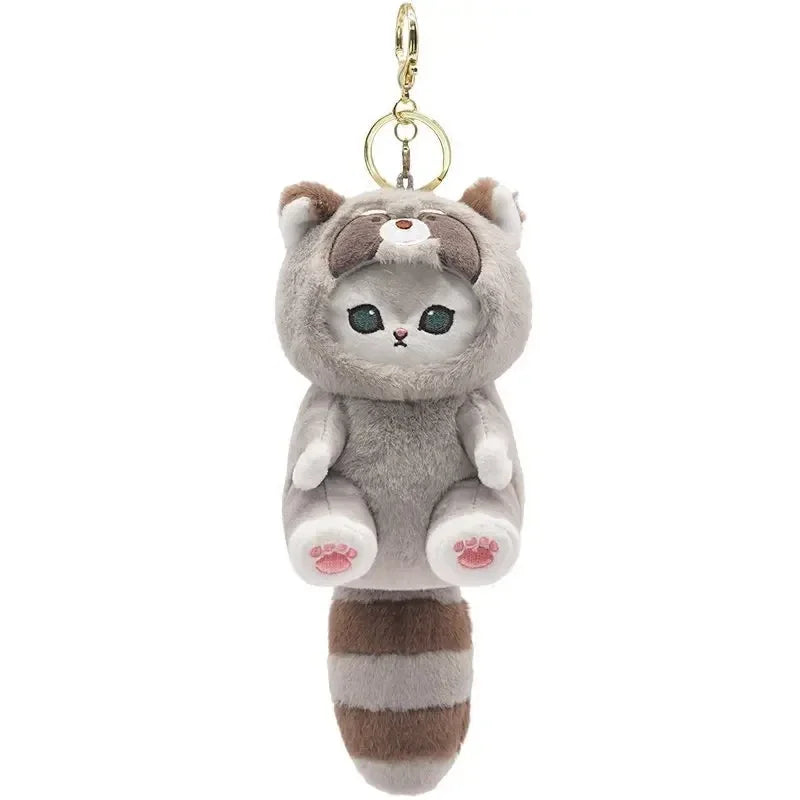 Kawaii Mofusand Shark Cat Keychain – Cartoon Pendant for Bags, Dolls & Decor