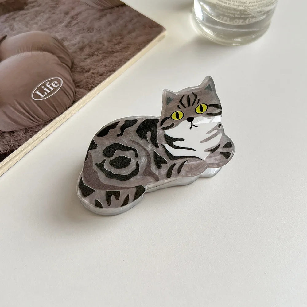 Cute Cat Hairpin – Stylish Clip for Short & Long Hair, Girls, Students & Gifts
