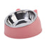 Creative Inclined Cat Bowl – Stainless Steel Feeder for Kittens & Puppies