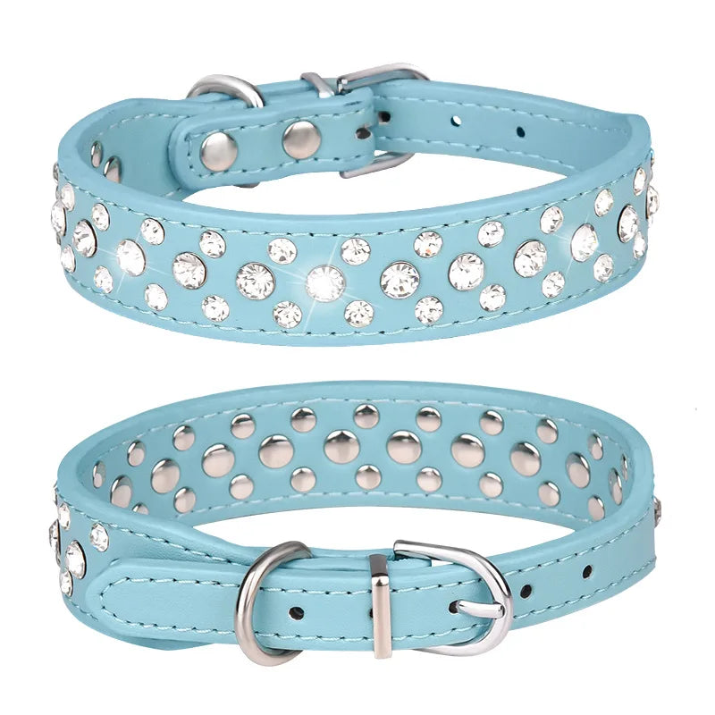 Adjustable Rhinestone Pet Collar – Small Dogs & Cats