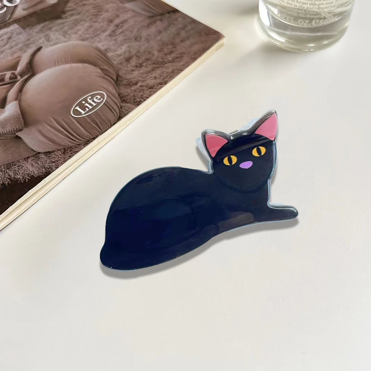 Cute Cat Hairpin – Stylish Clip for Short & Long Hair, Girls, Students & Gifts