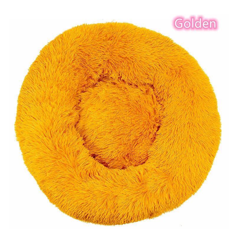Super Soft Plush Cat Bed – Washable Donut Bed for Deep Sleep & Calming Comfort