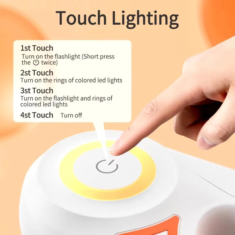 5M Retractable Dog Leash with LED Light – Durable Nylon & Adjustable Grip