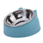 Creative Inclined Cat Bowl – Stainless Steel Feeder for Kittens & Puppies