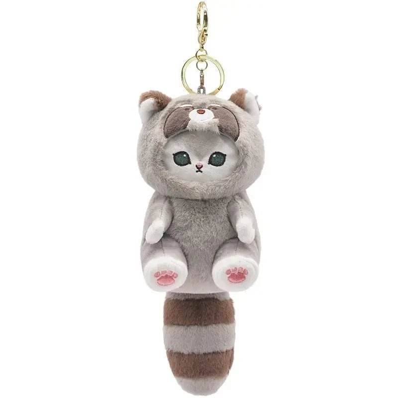 Kawaii Mofusand Shark Cat Keychain – Cartoon Pendant for Bags, Dolls & Decor