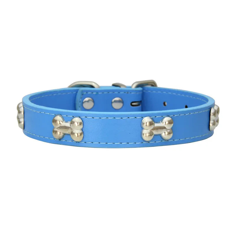 Bone Leather Pet Collar