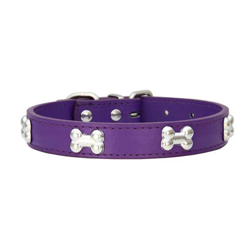 Bone Leather Pet Collar