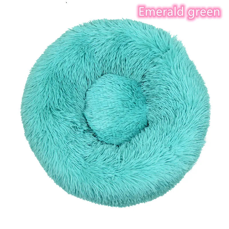 Super Soft Plush Cat Bed – Washable Donut Bed for Deep Sleep & Calming Comfort