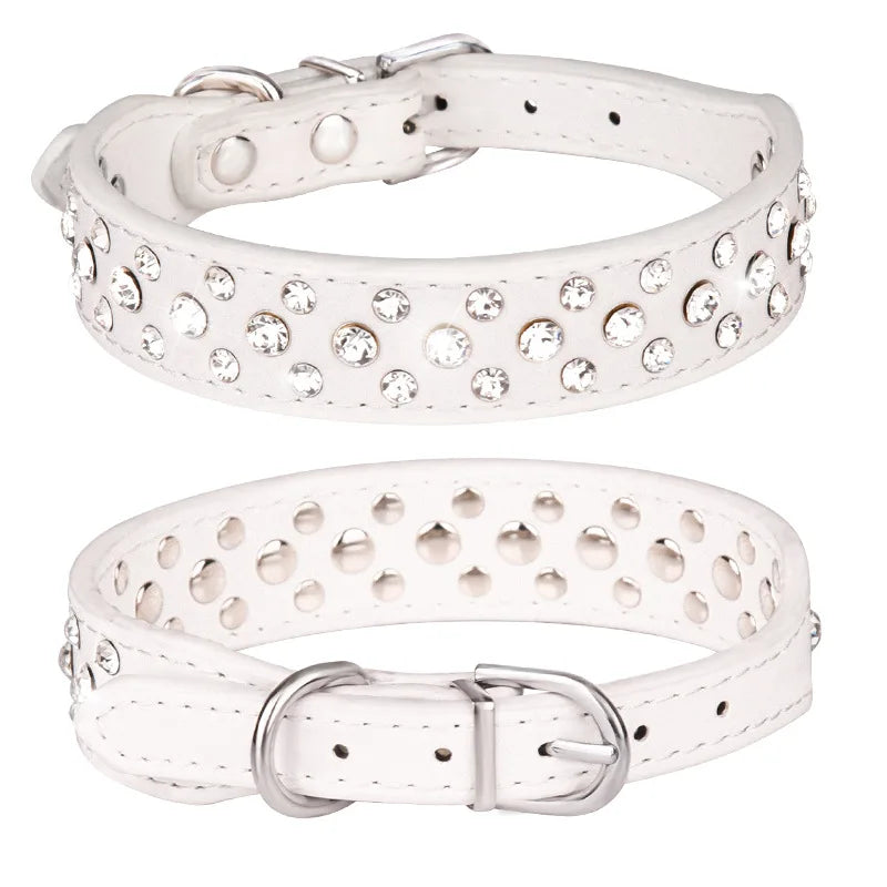Adjustable Rhinestone Pet Collar – Small Dogs & Cats