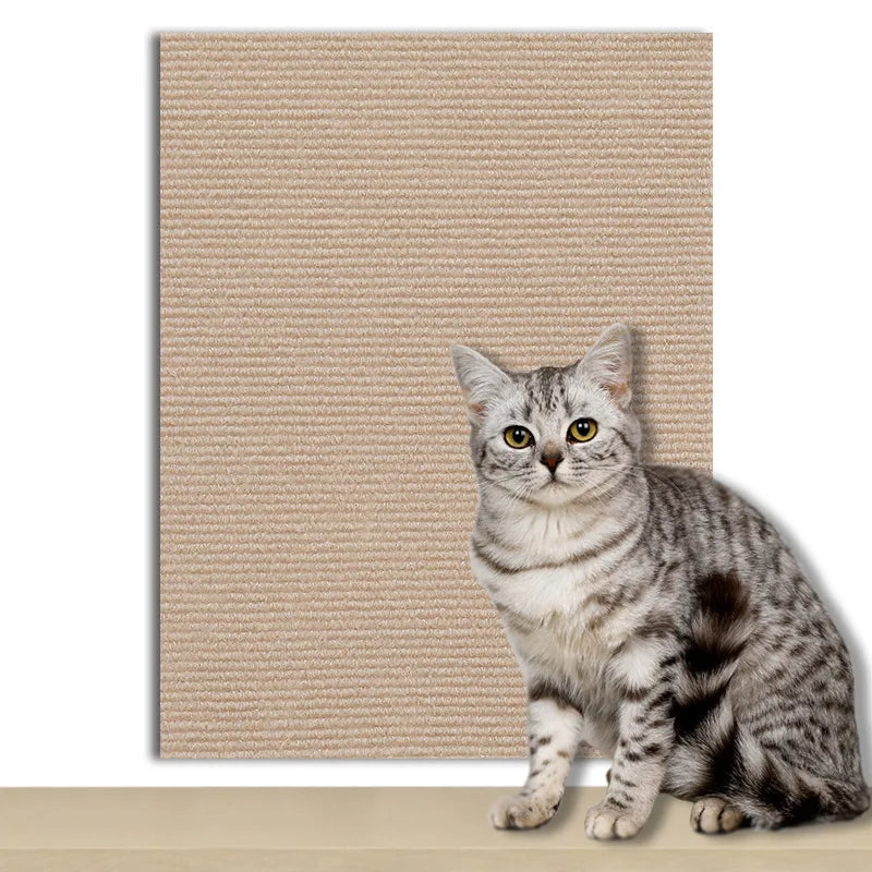 Fetch & Fancy Trimmable Cat Scratcher Sofa Protector – Self-Adhesive DIY Scratch Mat for Furniture, Walls, and Carpet