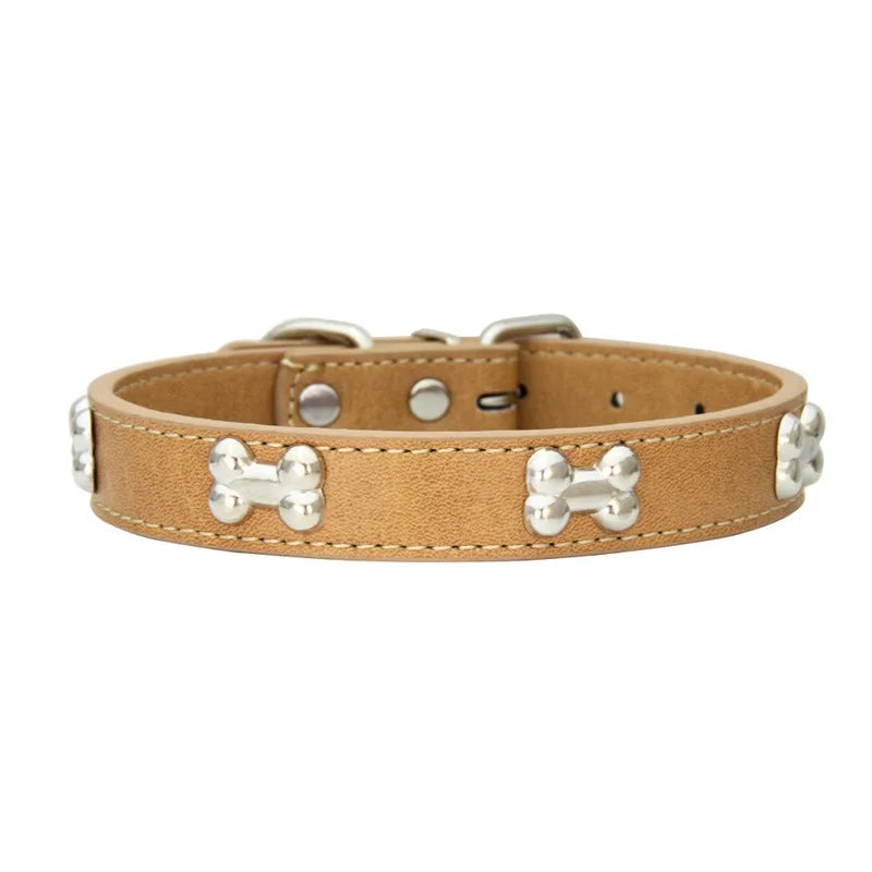 Bone Leather Pet Collar