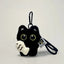 Cool Plush Black Cat Keychain – Kawaii Bag Charm & Car Accessory