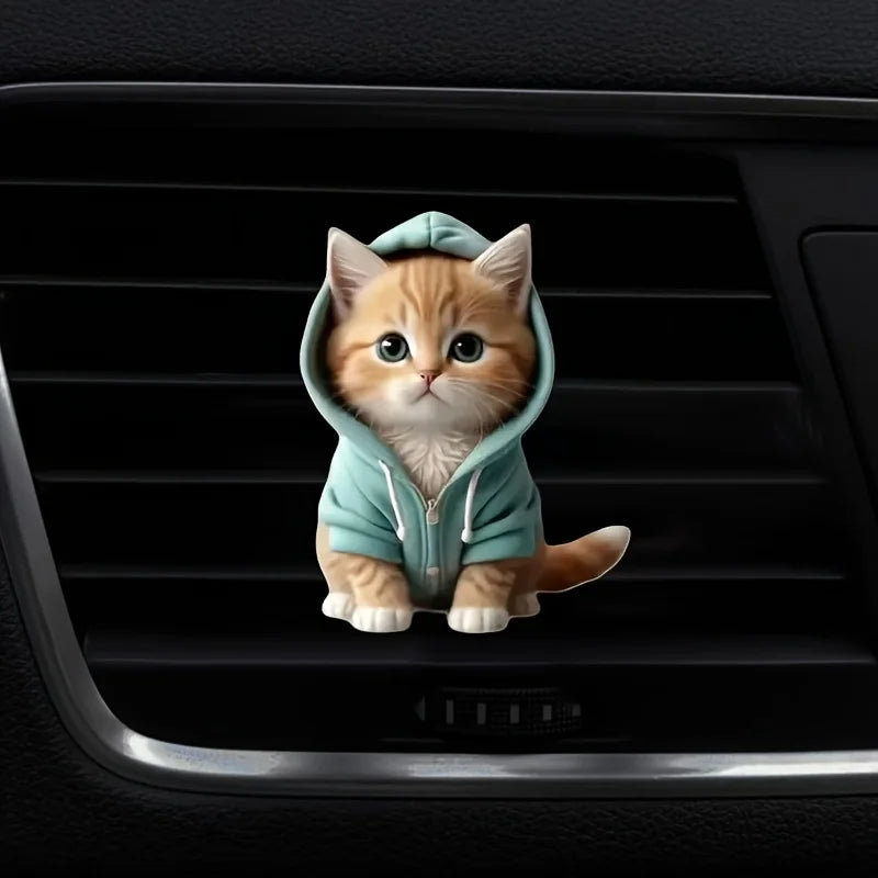 Cute Cat Car Vent Clip – Acrylic Aromatherapy Diffuser with Long-Lasting Fragrance