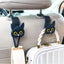 2pcs 3D Cartoon Cat Car Headrest Hooks – Cute Organizer for Bags & Coats
