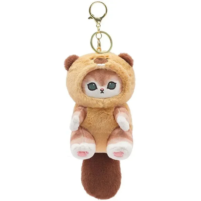 Kawaii Mofusand Shark Cat Keychain – Cartoon Pendant for Bags, Dolls & Decor