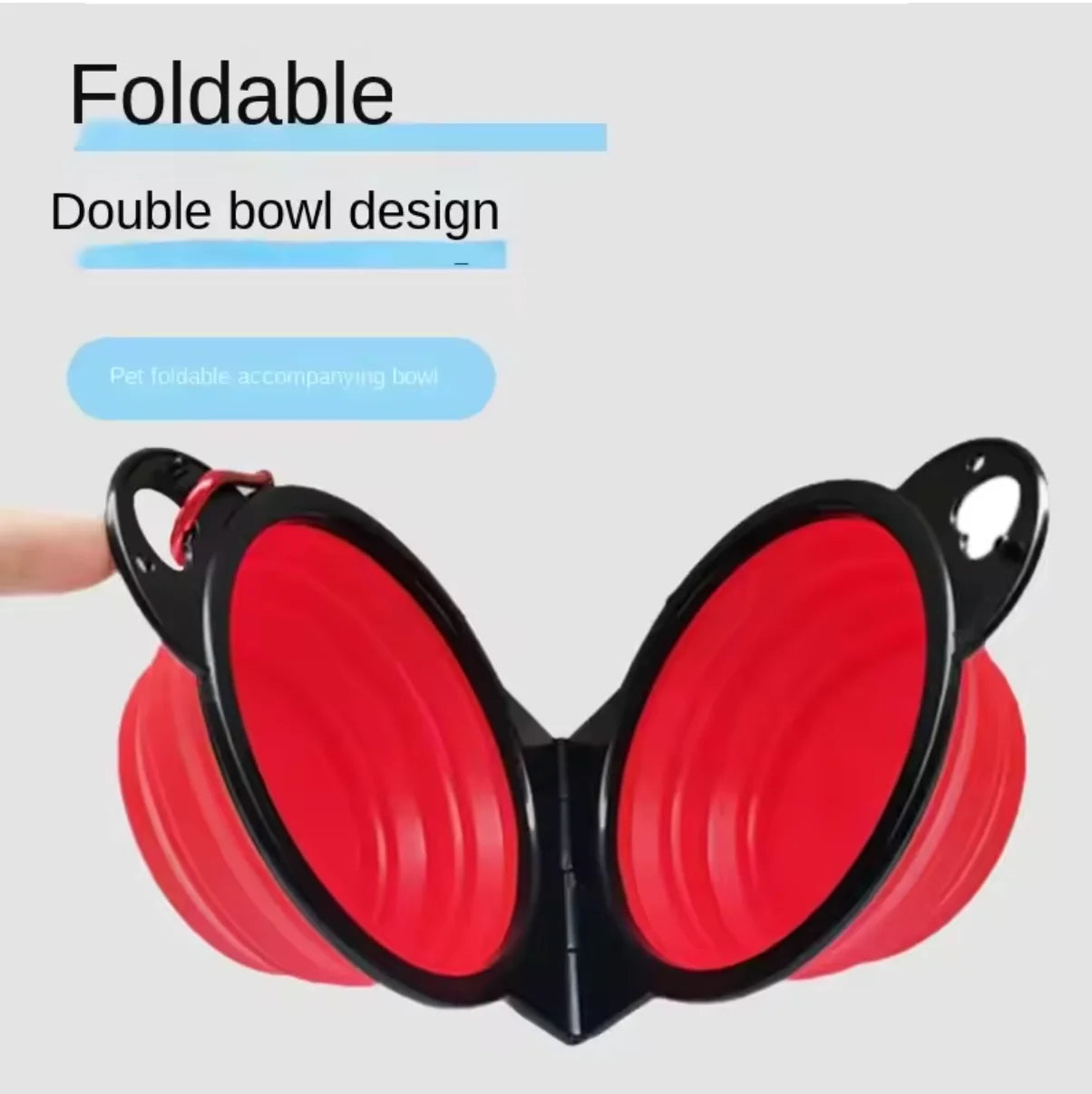 2-in-1 Foldable Pet Travel Bowl – Dual Feeding & Drinking Bowl for Dogs & Cats