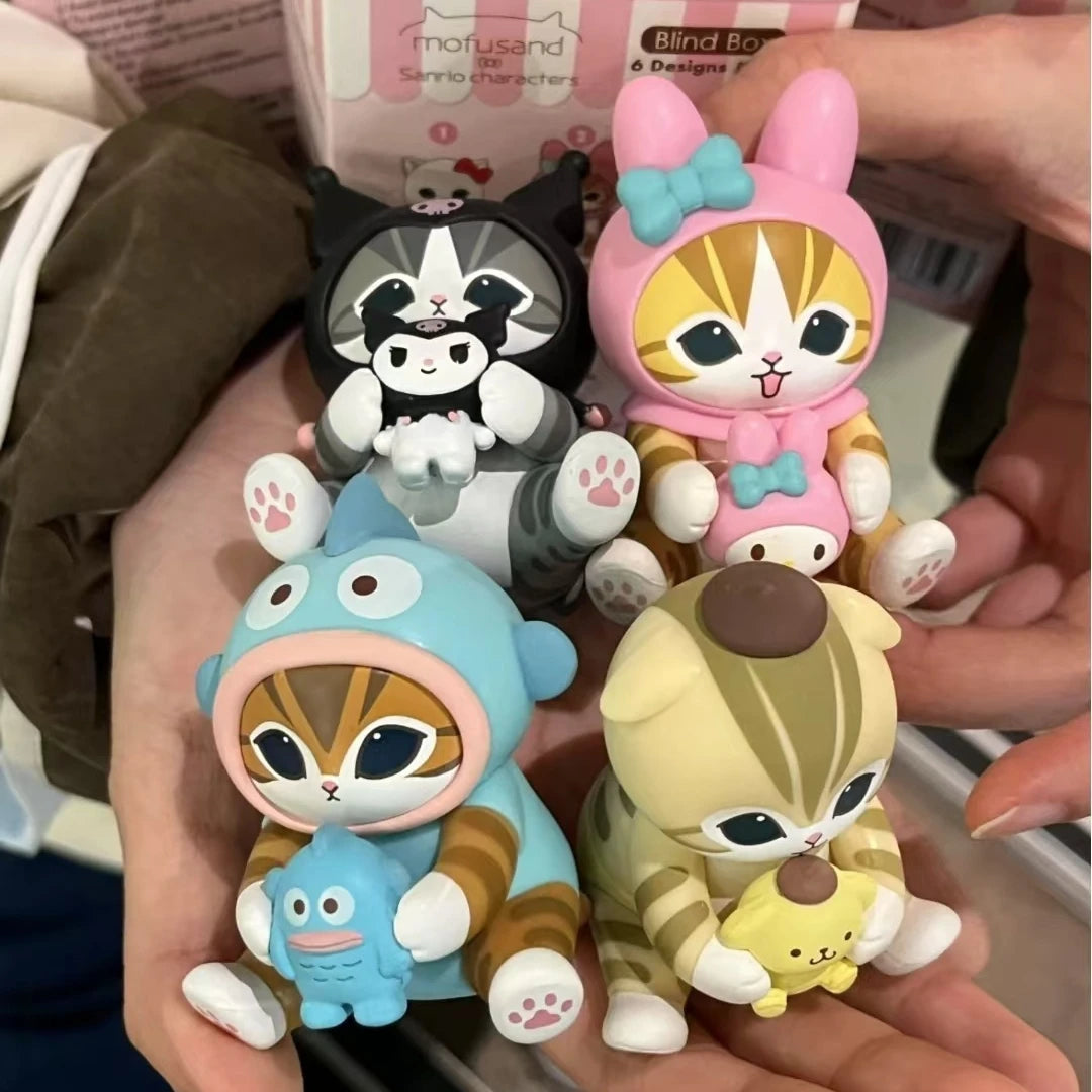Mofusand Shark Cat Blind Box – Ugly Fish Vinyl Toy Display Figure for Collectors & Gifts