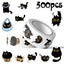500Pcs Roll of Cute Cat Stickers – DIY, Envelope Seals, Kids Rewards & Stationery Decor