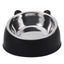 Creative Inclined Cat Bowl – Stainless Steel Feeder for Kittens & Puppies