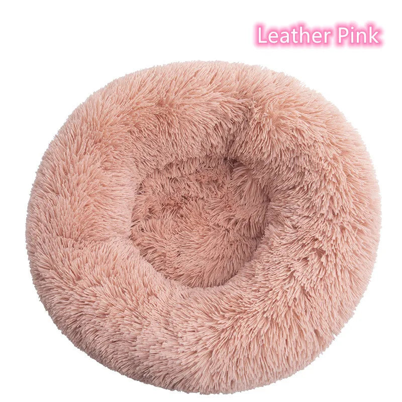 Super Soft Plush Cat Bed – Washable Donut Bed for Deep Sleep & Calming Comfort
