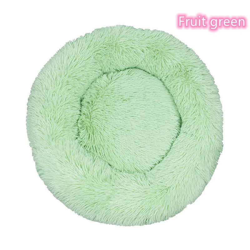 Super Soft Plush Cat Bed – Washable Donut Bed for Deep Sleep & Calming Comfort