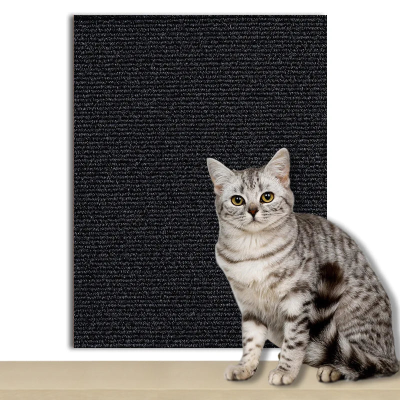 Fetch & Fancy Trimmable Cat Scratcher Sofa Protector – Self-Adhesive DIY Scratch Mat for Furniture, Walls, and Carpet