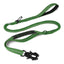 Reflective Shock-Absorbing Dog Leash – Tactical Bungee Lead with Car Seatbelt Clip for Large Dogs