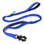 Reflective Shock-Absorbing Dog Leash – Tactical Bungee Lead with Car Seatbelt Clip for Large Dogs