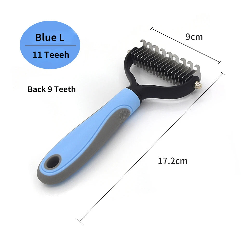 Professional Pet Deshedding Brush – Hair Remover & Knot Cutter for Dogs & Cats